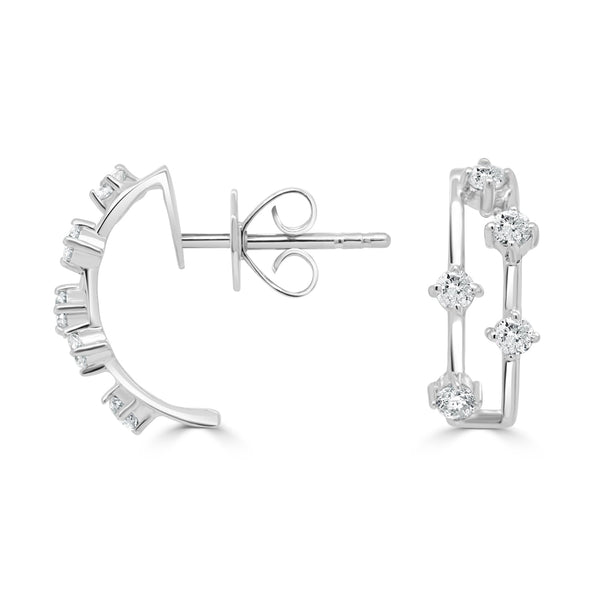 0.7tct Diamond Earring set in 14K White Gold