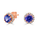 1.9tct Tanzanite Earring with 0.24tct Diamonds set in 14K Rose Gold