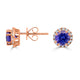 1.9tct Tanzanite Earring with 0.24tct Diamonds set in 14K Rose Gold