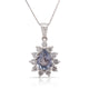 1.73ct Sapphire Pendant with 0.67ct Diamonds set in 14K White Gold