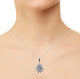 1.73ct Sapphire Pendant with 0.67ct Diamonds set in 14K White Gold