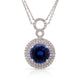 4.01ct Tanzanite pendant with 1.07tct diamonds set in 14K white gold