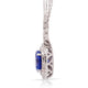 4.01ct Tanzanite pendant with 1.07tct diamonds set in 14K white gold