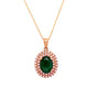 1.21ct Emerald pendant with 0.27ct diamonds set in 14K yellow gold