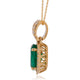 1.94ct Emerald pendant with 0.34ct diamonds set in 14K yellow gold