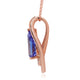 2.71ct Tanzanite pendant with 0.27tct diamonds set in 14K rose gold