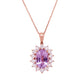 7.35ct Kunzite pendant with 1.86ct diamonds set in 14K rose gold