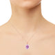 7.35ct Kunzite pendant with 1.86ct diamonds set in 14K rose gold