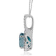 4.70ct Blue Zircon pendant with 0.29ct diamonds set in 14K white gold