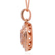 0.93ct Morganite Pendant With 0.39tct Diamonds Set In 14kt Rose Gold