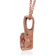 2.37ct Morganite pendant with 0.08tct diamonds set in 14K rose gold