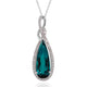 1.60ct Tourmaline pendant with 0.19tct diamonds set in 14K white gold