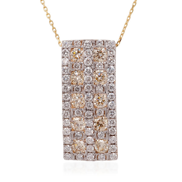 0.57tct Yellow Diamonds pendant with 0.48tct diamonds set in 14K yellow gold