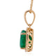 2.56ct Emerald pendant with 0.16tct diamonds set in 14K yellow gold