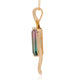 6.59ct Tourmaline pendant with 0.31tct diamonds set in 14K yellow gold