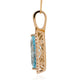 1.95ct Aquamarine pendant with 0.28tct diamonds set in 14K yellow gold