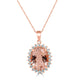 2.35Ct Morganite Pendant With 0.54Tct Diamonds Set In 14K Rose Gold