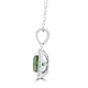 1.57Ct Demantoid Garnet Pendant With 0.25Tct Diamonds Set In 14K White Gold