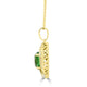 2.24Ct Tsavorite Pendant With 0.43Tct Diamonds Set In 14K Yellow Gold