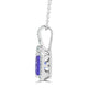 2.30Ct Tanzanite Pendant With 0.21Tct Diamonds Set In 14K White Gold