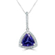 2.50Ct Tanzanite Pendant With 0.25Tct Diamonds Set In 18K White Gold