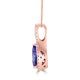 2.06ct Tanzanite Pendant with 0.23ct Diamonds set in 14K Rose Gold