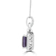 2.90Ct Green Tanzanite Pendant With 0.50Tct Diamonds Set In 14K White Gold