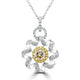 0.51ct Diamond Pendant with 0.39ct Diamonds set in 18K Two Tone