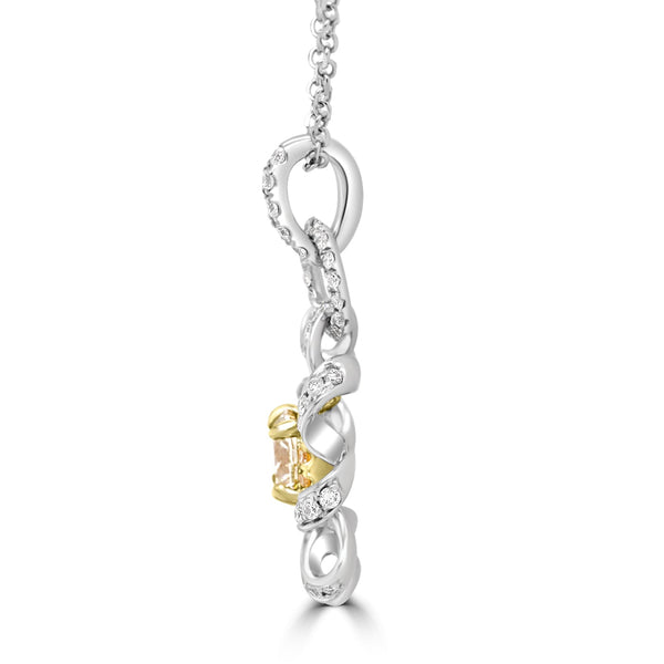 0.51ct Diamond Pendant with 0.39ct Diamonds set in 18K Two Tone