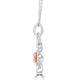 0.45ct Diamond Pendant with 0.42ct Diamonds set in 18K Two Tone