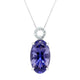 5.58Ct Iolite Pendant With 0.08Tct Diamonds Set In 14K White Gold