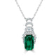 1.62Ct Tourmaline Pendant With 0.14Tct Diamonds Set In 14K White Gold