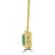 2.22Ct Tsavorite Necklace With 0.11Tct Diamonds Set In 14K Yellow Gold
