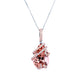 4.43ct Morganite pendant with 0.15ct diamonds set in 14K two tone gold