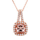 1.45ct Morganite Earrings With 0.27tct Diamonds Set In 14kt Rose Gold