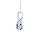 1.57Ct Tanzanite Pendant With 0.26Tct Diamonds Set In 18K White Gold