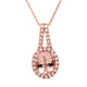 1.72ct Morganite Pendant With 0.29tct Diamonds Set In 14kt Rose Gold