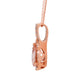 1.38ct Morganite Necklaces With 0.23tct Diamonds Set In 14kt Rose Gold