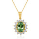 2.56ct Paraiba Necklaces with 0.78tct diamonds set in 18KT yellow gold