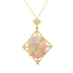 18.50Ct Opal Pendant With 0.18Tct Diamonds Set In 14K Yellow Gold