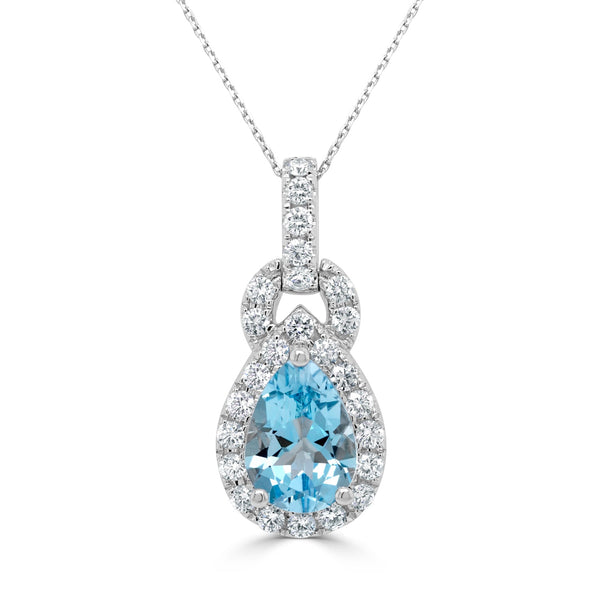 1.59ct Diamond Pendant with 0.55ct Diamonds set in 14K White Gold