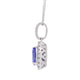 0.80ct Tanzanite pendant with 0.27tct diamonds set in 14K white gold