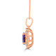 1.42ct Tanzanite Pendant with 0.61ct Diamonds set in 14K Rose Gold