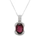 1.98ct Tourmaline pendant with 0.23tct diamonds set in 14K white gold