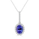 1.9ct Tanzanite Pendant with 0.28ct Diamonds set in 14K White Gold