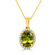 2.45Ct Sphene Pendant With 0.11Tct Diamonds Set In 14K Yellow Gold