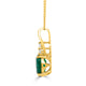 1.89Ct Emerald Pendant With 0.17Tct Diamonds Set In 14K Yellow Gold