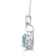 2.68Ct Aquamarine Pendant With 0.26Tct Diamonds Set In 14K White Gold