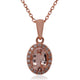 0.95ct Morganite pendant with 0.11tct diamonds set in 14K rose gold