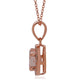 0.95ct Morganite pendant with 0.11tct diamonds set in 14K rose gold